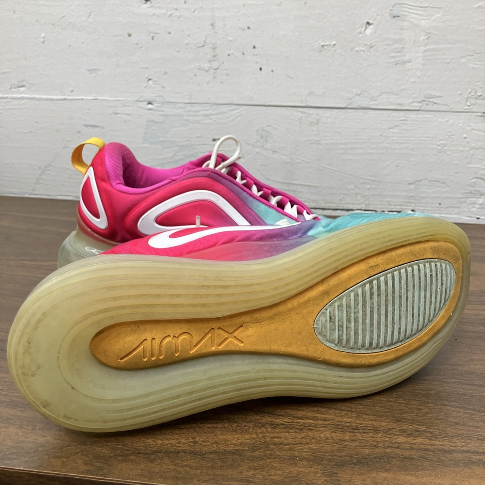 Nike Air Max 720 Shoes Womens Size 8 Pink Blue Aqua Gradient Sneaker - Picture 7 of 10